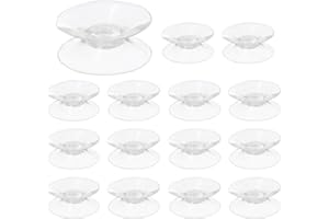 DONLEEVING 30Pcs Double Sided Suction Cup, Suction Cups Without Hooks Sucker Pads for Glass Plastic, Transparent Glass Hooks Pad,30mm