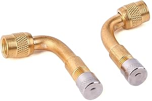 ‎SUREPROMISE ONE STOP SOLUTION FOR SOURCING Ventilverlängerung für Motorradreifen, Universal, 90-Grad-Winkel, inkl. Staubkappen für Auto, Motorrad, Van, LKW, 2 Stück