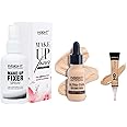 INSIGHT Pro Cream Concealer, Golden Sand-04 & Ultra-Thin Skin Cream Foundation, 20Ml (03-Sun Beige) & Makeup Fixer Spray 75Ml, Transparent, 1 Count (Sheer Matte) - Acne Prone Skin Type