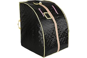 LANTUS Sauna Portatile a infrarossi casa con Piastre riscaldanti, terapia a infrarossi e terapia a luce rossa per il dolore,Nero (Infrarossi)