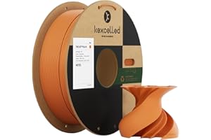 kexcelled PLA Mat Filamento per Stampante 3D 1,75 mm +/- 0,03 mm, Texture di Colore Matta, Adatto a Moltissime Stampanti FDM, Bobina da 1 kg (2,2 lbs), Arancione Rosso