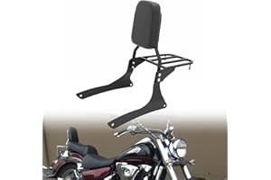 Motaux Passenger Sissy Bar with Luggage Rack Backrest for Suzuki Boulevard C90 2005-2009 / Suzuki VL1500 Intruder 1998-2004, Black