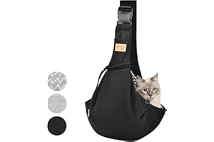 vrbabies Hundetragetasche,Hundetasche für Kleine Hunde und Andere Haustiere 5kg,Hundetragetuchtragetuch Hund Verstellbar Perfekt (Schwarz, Schnalleneinstellung)