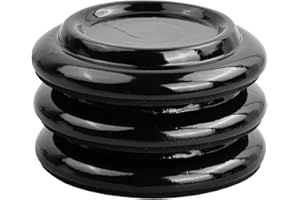 DAELESR 3 Stk Klavieruntersetzer für Konzertflügel, Möbel Beinpolster Klavierfuß Pads aus Hartholz, Piano Caster Cups Pads, Bodenschoner mit Schaumstoff-Stoßdämpfer für Teppiche- & Bodenschutz (Schwarz)