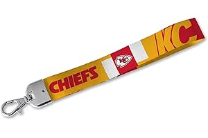 Rico Industries NFL Football Kansas City Chiefs Standard-Handgelenk-Schlüsselband, niedlicher Handgelenkriemen, Schlüsselanhänger für Damen und Herren, Autoschlüssel, Ausweise, Karte, Geldbörse