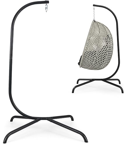 AMANKA Hangstoel Frame Met Lounge Hangzit - 215cm St Tot 120kg   Hangende Stoel Met 2 Kussens 815963273