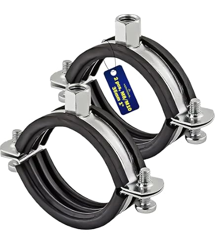 Tecuro Schraubrohrschellen Set – 10 Stück, M8, Spannbereich 32–35 Mm, Inkl. Schrauben Und Dübeln, Verzinkt