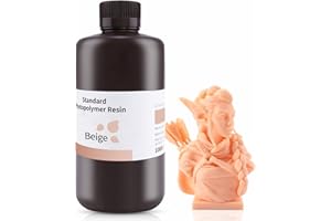 ELEGOO Résine Standard pour Imprimante 3D LCD UV 405nm Résine Photopolymère Rapide, Beige 1000G