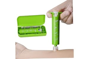 XJKLBYQ Herramienta de succión de mordedura de insectos con herramienta de extracción de mordeduras de remover de veneno con taza de succión con caja de almacenamiento para suministros e elementos esenciales