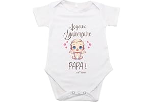 maroma [12-3] Body Joyeux Anniversaire Papa Bebe Personnalisé Humour Naissance Cadeau Original /3 Mois/