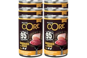 Wellness CORE 95% Chicken & Duck, Pâtée pour Chiens, 100% Naturelle, Haute Teneur en Viande, Poulet & Canard, 6 x 400 g