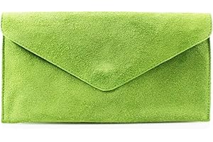 RS.FASHIONS Women's Suede Italian Leather Envelope Clutch bags, Evening bags, suede clutch bags