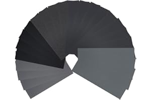 SGEHAI 60 Stück schmirgelpapier set,sandpapier,holz schleifpapier,feines schleifpapier 80 120 150 180 240 320 400 600 800 1000 1200 1500 2000 2500 3000Körnung,nass und trocken,für holzmöbel,auto,stein,metall