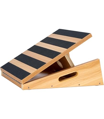 Navaris verstelbaar anti-slip stretch board - Houten incline board - 3