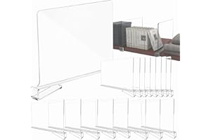LQGTQO 16 Stück Transparente Acryl regaltrenner, Regaltrenner, Kleideraufbewahrung organizer, Regal für Kleiderschrank ohne Bohrungen, Regaltrenner Kleiderschrank, Für Schlafzimmer Küche Kleiderschrank
