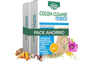ESI COLON CLEANSE LAX FLOR – Complemento con Fibra Prebiótica y Extractos Naturales – Frángula, Cáscara Sagrada, Sen y Malva – Contribuye al Tránsito Intestinal y Bienestar Digestivo