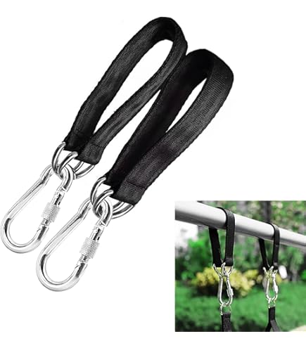 Cinghie Per Altalena O Amaca - 2 Pezzi Con Moschettoni, Resistenza 200 Kg - Foto 2