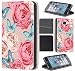 Produktbild Samsung Galaxy J7 2017 J730 Hülle von CoverHeld Premium Flipcover Schutzhülle Flip Case Motiv (1255 Rosen Pink Gelb Blau)
