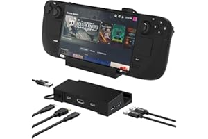 ‎SABRENT SABRENT Docking Station für Steam Deck, 6-in-1 Steam Deck Dock mit HDMI 4K@60Hz, USB-C 95W PD 3.0 Schnellladung, Triple USB hub 3.0, 1 USB C Anschluss Entwickelt für Valve Steam Deck (DS-SD6P)
