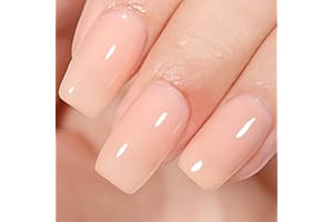 AILLSA Nude Gel Polish - Jelly Gel Nail Polish Nude Pink Translucent Soak Off Gel Polish Neutral Color Nail Gel Polish for Nail Art French Manicure at Home 15ML, Light Nude, Pack of 1