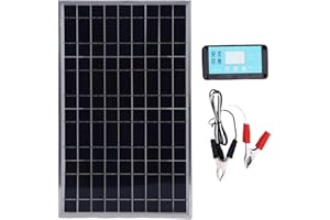 DYSTOPIAWORLD 200W Monocrystalline Solar Panel Kit, 12V/24V Solar Charge Controller, Caravan solarpanel kit, ecoflow solarpanel, for Caravans, Motorhomes, Boats, and Off-Grid Power Systems 33.5×20.5×1.5cm