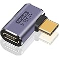 FEDUS Type C Male to Female USB Right Angle Adapter, 90 Degree 100W 40Gbps 8K Video to Extension Extender, Convertor for iPhone, Steam Deck, Laptop, Mobile, Tablet, PC