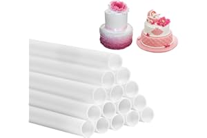 EILYGK 12PCS Cake Dowels for Tiered Cakes, 9.44" Cake Dowels Rods Set, White Plastic Cake Supports for Tiered Cakes