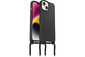 ‎OTTERBOX OtterBox React etui ze Smyczą z MagSafe na iPhone 16e, iPhone 14, ultracienkie etui z regulowanym i odpinanym paskiem na szyje, przetestowane zgodnie ze standardami wojskowymi, Czarne
