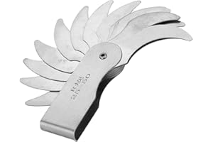 TYENAZA Misuratore del Raggio, Raggio Strumento di Misura Convesso Concavo in Acciaio Inossidabile R1-6.5 / R7-14.5 / R15-25 / R25-50 / R52-100mm (R25-50MM)