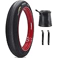 SIMEIQI 20"/26"X4.0" Inch E-Bike Fat Bike Tire and Inner Tube Electric Tricycle Tyres Foldable Replacement Tire for City Commuter Ebike Street Road Pavement Park or Urban Mountain Bicycle