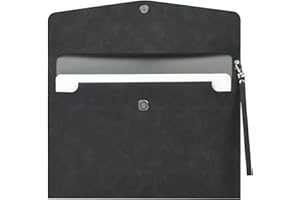 OFFCUP Koperta na dokumenty, skórzana teczka na dokumenty A4, przenośna torba na dokumenty PU z kieszeniami, organizer na dokumenty, artykuły pa, organizer, etui na tablet PC (czarna)