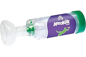 Aerokat Feline Aerosol-Kammer-Inhalator-Spacer für Katzen und Kätzchen mit exklusiver Flow-VU-Anzeige