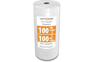 versando Premium film à bulles 100m x 1m expédition, emballage, déménagement papier bulle rouleau
