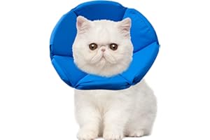 OHCOZZY Collar Isabelino Gatos Anti Mordidas, Collar De Recuperación Suave para Gatos Post Cirugía, Ideal para La Curación De Heridas(M, Azul)