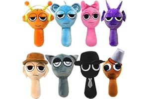 Kouipoie Sprunki Pluszowa zabawka 9,8" Zabawna pluszowa zabawka Sprunki dla fanów gier, super miękka zabawka kolekcjonerska, prezenty świąteczne i urodzinowe dla dzieci i chłopców w wieku 6 lat. (8