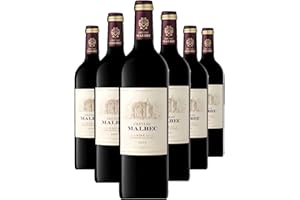 CASTEL CHATEAUX GRANDS CRUS Château Malbec - AOP Bordeaux - Vin Rouge – Millésime 2019 - Lot de 6 bouteilles x 75cl