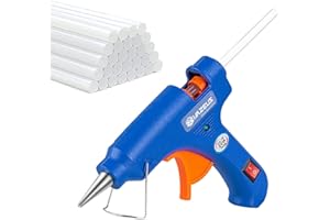 IMZEUS Heißklebepistole 20W, Klebepistole mit 20 Stück Klebesticks set (200 mm * 7 mm) für DIY Kleine Handwerk und Schnelle Reparaturen in Haus Heisklebebistole