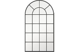 HOMCOM Välvd väggspegel, 110 x 65 cm, bågtak, metallram