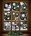 Produktbild Moon Boat 102 pcs White Snowflakes Window Clings Decal Stickers Christmas Winter Wonderland Decorations Ornaments Party Supplies (5 Sheets)