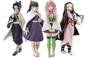 Jiumaocleu Kamado Nezuko figurka + kanao Tsuyuri + Kochou Shinobu + figurka Kanroji Mitsuri, 4 szt. 16 cm, figurka anime, rzeźba, ręcznie robiona rzeźba kolekcjonerska, ozdoba na biurko