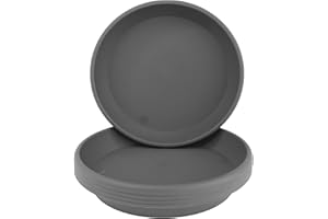 Home Garden Ornaments Soucoupe Pot Fleur 32cm Diamètre Gris Clair Lot de 5 - Durable Soucoupe Ronde - Soucoupes pour Pots de Fleurs - Soucoupe Pot de Fleur Interieur (Gris Clair)