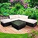 Produktbild Poly Rattan Gartenmöbel Lounge Möbel Sitzgarnitur Gartengarnitur Sitzgruppe Sofa Grace Farbe Schwarz