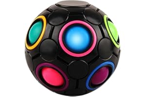 RECIÉNACIDOS Magic Rainbow Ball - Bola de Arco Iris Mágica, Rompecabezas de Habilidad y Desarrollo Mental, Juego de Cubo de Arco Iris Compacto y Suave