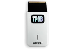 TPOB Mini Skull Single Shaver Compact Design That can fit in Your Pocket with a Turbo Charged Motor, Perfect for Both Professional and at-Home use (White)