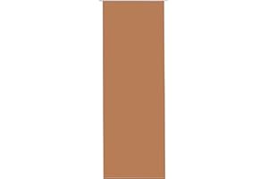 Bestlivings Flächen-Vorhang Blickdicht Schiebe-gardine Raumteiler Schiebe-Vorhang ca.60cm x 245cm, Auswahl: mit Zubehör, Hellbraun - Nougat