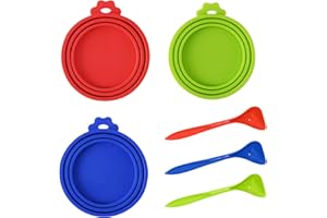 BCBF 6 PCS Tappi universali per lattine Tappi per lattine Pet Food Can lids Pet Can Covers coperchi universali in Silicone per lattine Coperchio in Silicone per lattine di Cibo per Cani e Gatti