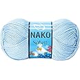 Nako Saten Light Blue No.1820 Crochet and Knitting Yarn