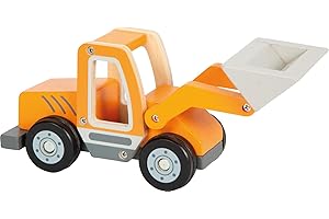 small foot Caricatore Compatto con Pala in Legno, Giocattolo con Braccio della Pala e Ruote gommate, Veicolo da Costruzione per Bambini dai 2 Anni, 12635