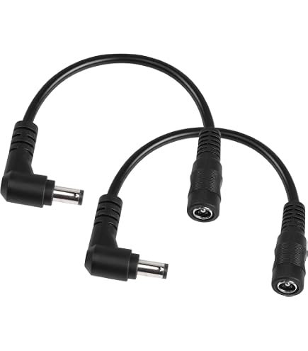 PATIKIL Cavo Di Alimentazione Adattatore - 6 Pezzi Da Femmina 5.5x2.1mm A Maschio 4.8x1.7mm - Lunghezza 17cm, Nero