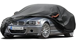 Telo Copriauto da Esterno, Kayme Copertura a 6 Starti per Coupé Impermeabile Anti UV Anti Vento Antipolvere,Compatibile Con BMW 1 series /3 series E36/E46/E90,Eos,Rcz,308CC,ecc.(fino a 450 cm)3M